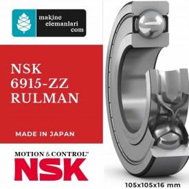 6915 ZZ NSK Rulman - Çelik Kapak (75x105x16 - 75*105*16) (61915)
